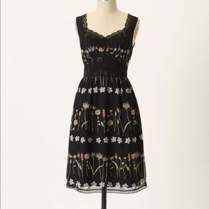 Anna Sui for Anthropologie Midnight Fields Dress